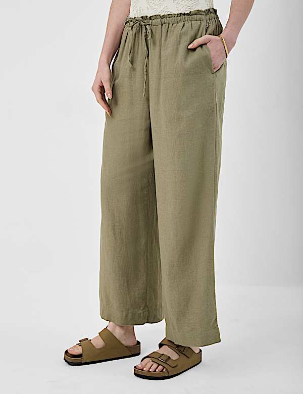 Linen Rich Striped Regular Fit Pants