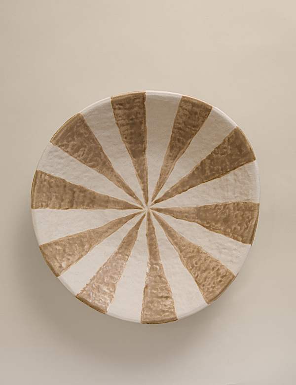 Striped Ceramic Centrepiece Bowl - KR