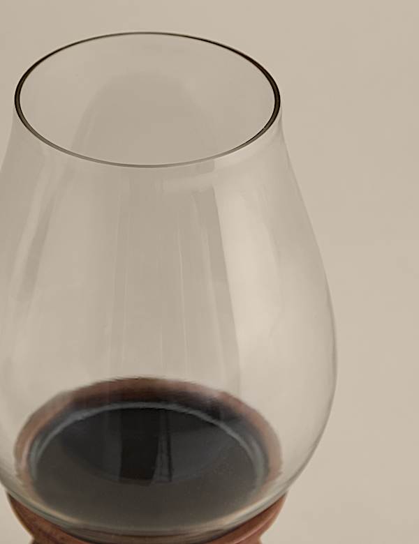 Bobbin Wooden Hurricane Candle Holder - IL