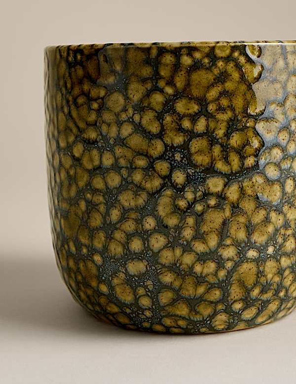 Reactive Glaze Ceramic Planter - CA