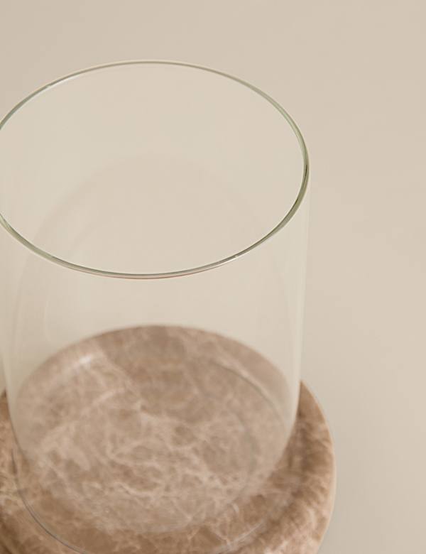 Marble Hurricane Candle Holder - SK