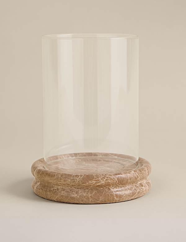 Marble Hurricane Candle Holder - SK