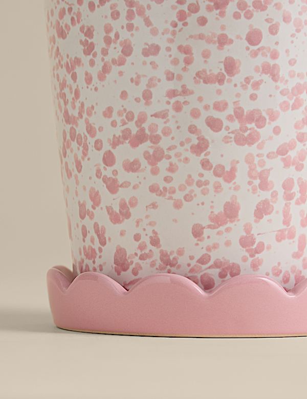 Splatter Ceramic Planter - BG
