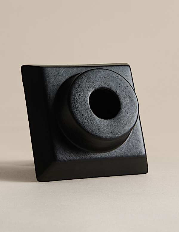 Block Ceramic Dinner Candle Holder - AL