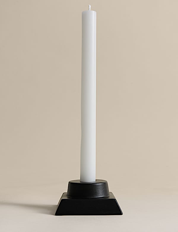 Block Ceramic Dinner Candle Holder - JE