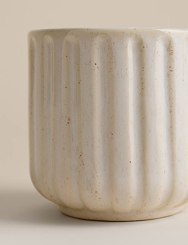 Ridged Ceramic Planter - PL