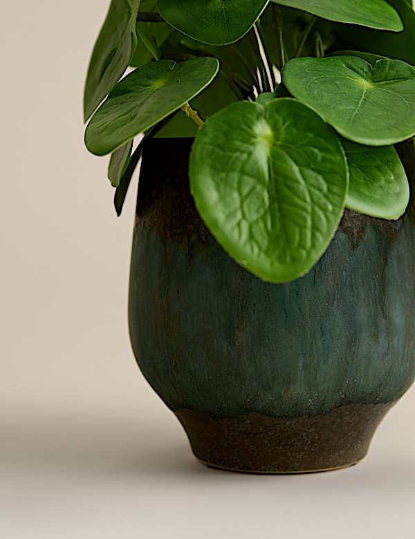 Plante artificielle en pot en c&eacute;ramique - FR