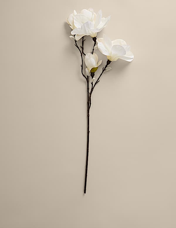 Set of 2 Artificial Magnolia Single Stems - LT
