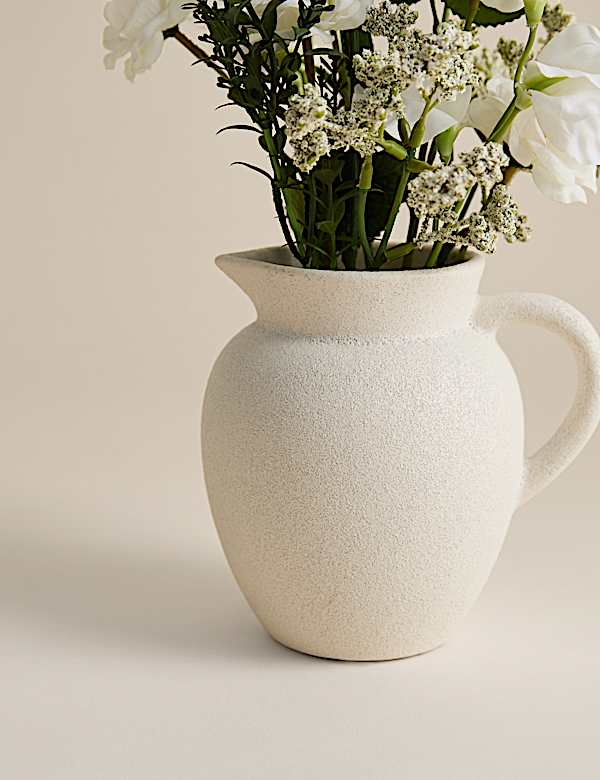 Artificial Floral Arrangement in Ceramic Jug - MV