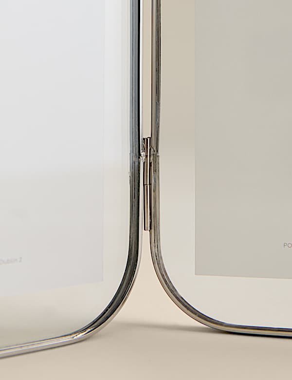 Metal Rounded Double Photo Frame 5x7 inch - CH