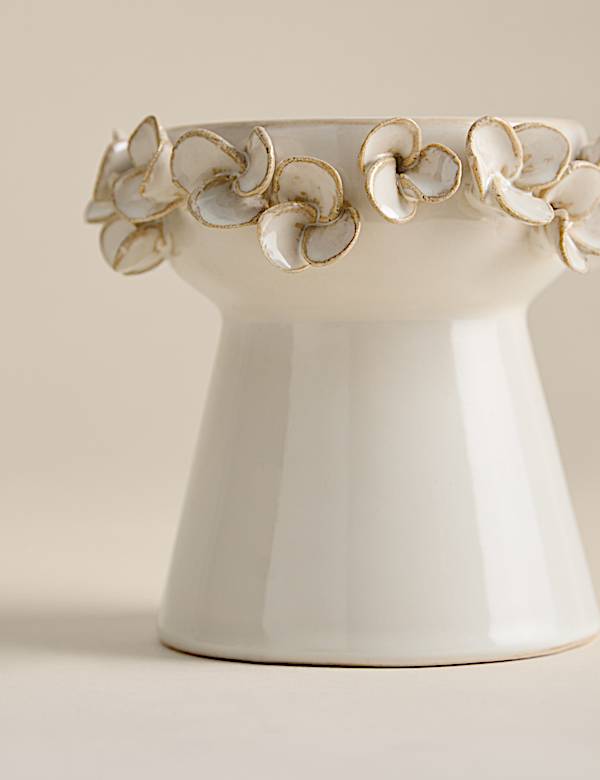 Petal Ceramic Pillar Candle Holder - AT