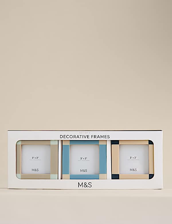 3er-Set karierter Bilderrahmen, 8 x 8 cm - AT