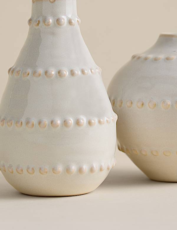Set of 2 Bobble Bud Ceramic Vases - SK