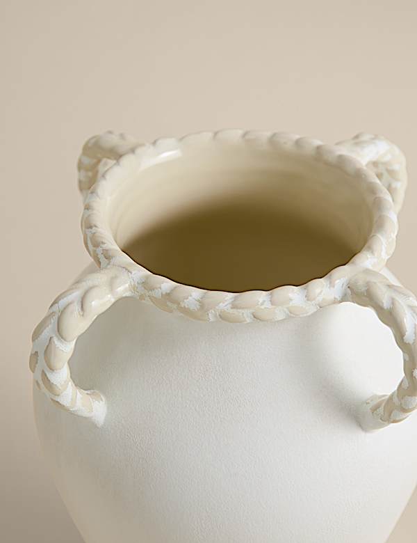 Large Twist Handle Ceramic Vase - SK