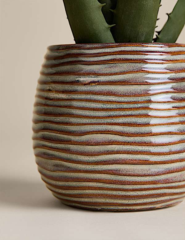 Artificial Aloe Vera in Ceramic Pot - JO