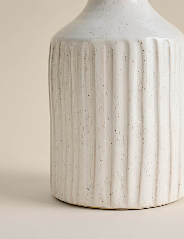 Tall Ridged Ceramic Vase - JP