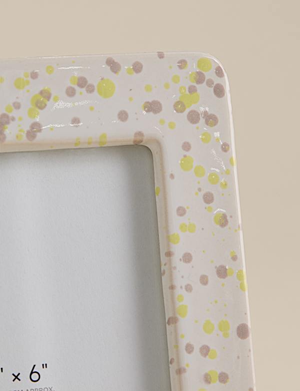 Marco de fotos de cer&aacute;mica salpicada de 10 x 15 cm - ES