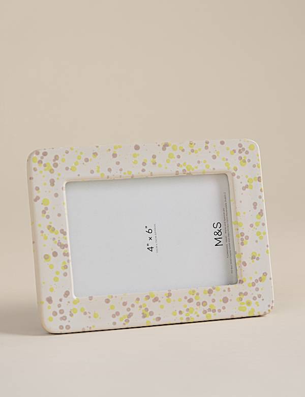 Marco de fotos de cer&aacute;mica salpicada de 10 x 15 cm - ES