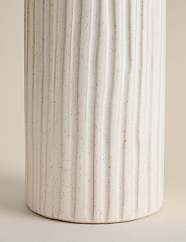 Extra Large Ridged Ceramic Vase - JE