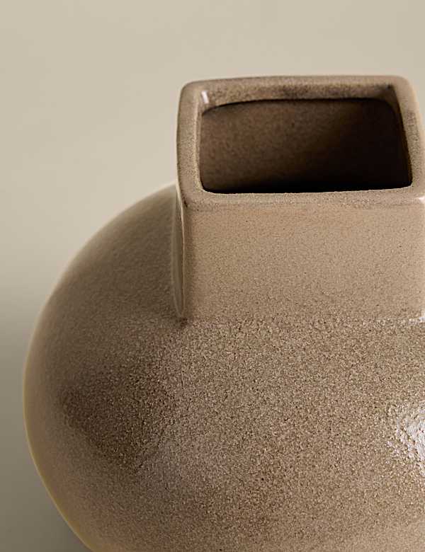 Squat Round Ceramic Vase - IL