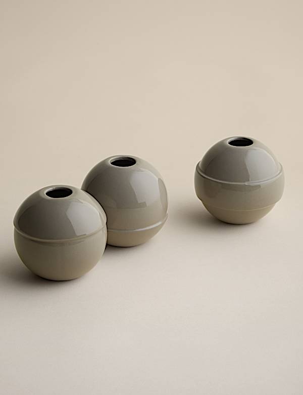 Set of 3 Round Bud Vases - CY