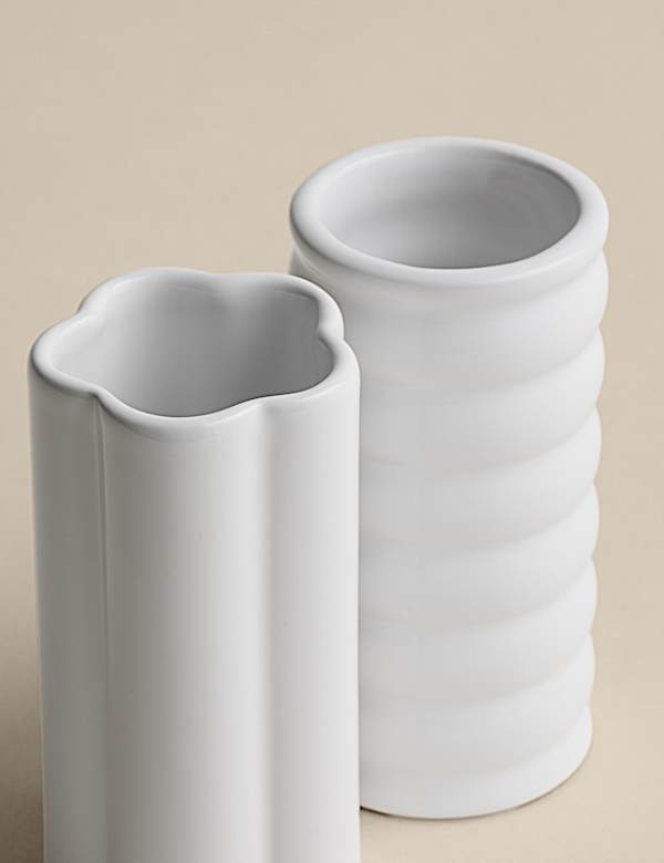 Lot de 2 petits vases &eacute;maill&eacute;s - CH