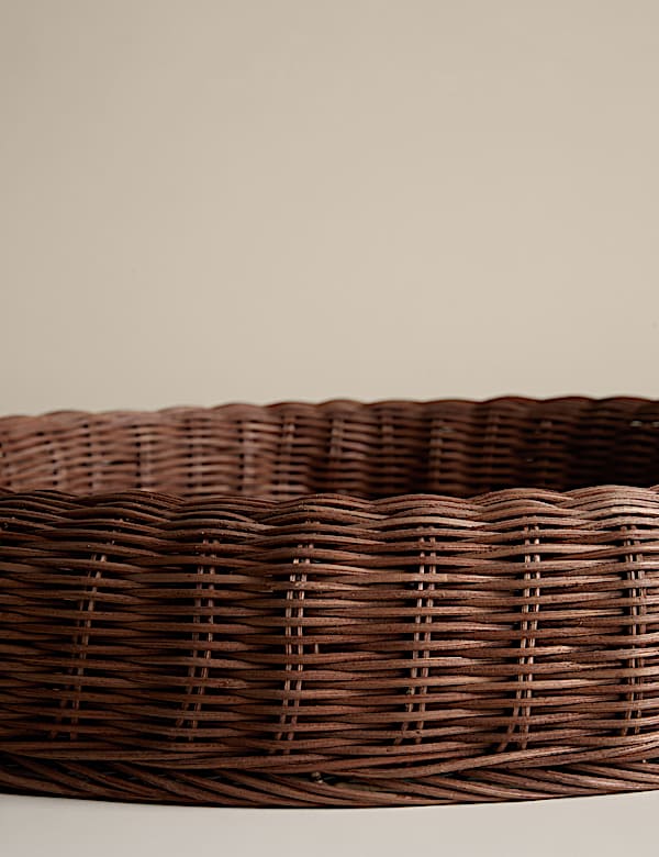 Rattan Large Round Coffee Table Tray - FR
