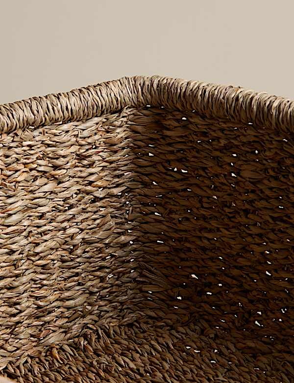 Großer rechteckiger Korb aus Seegras - DE