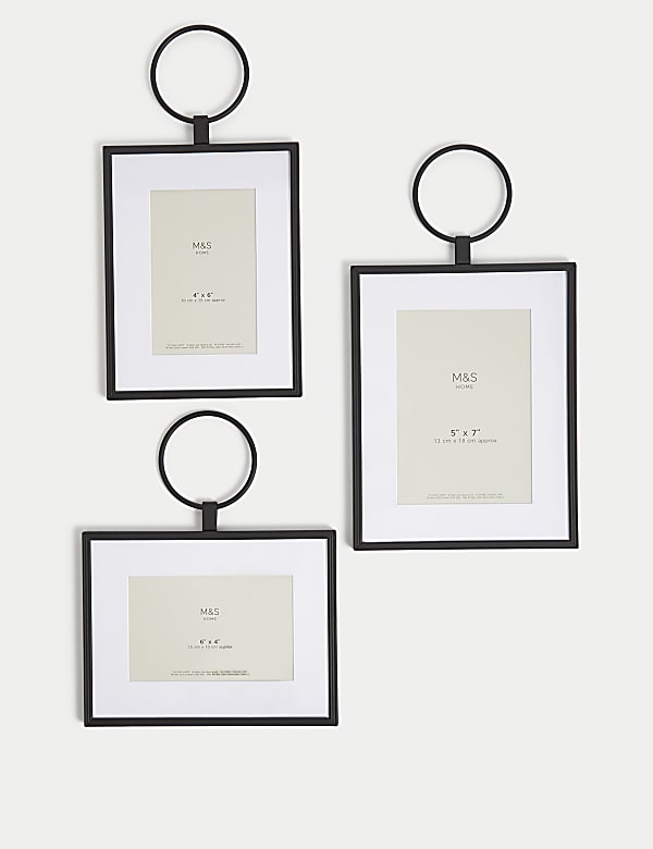 Set of 3 Metal Hanging Photo Frames - HU