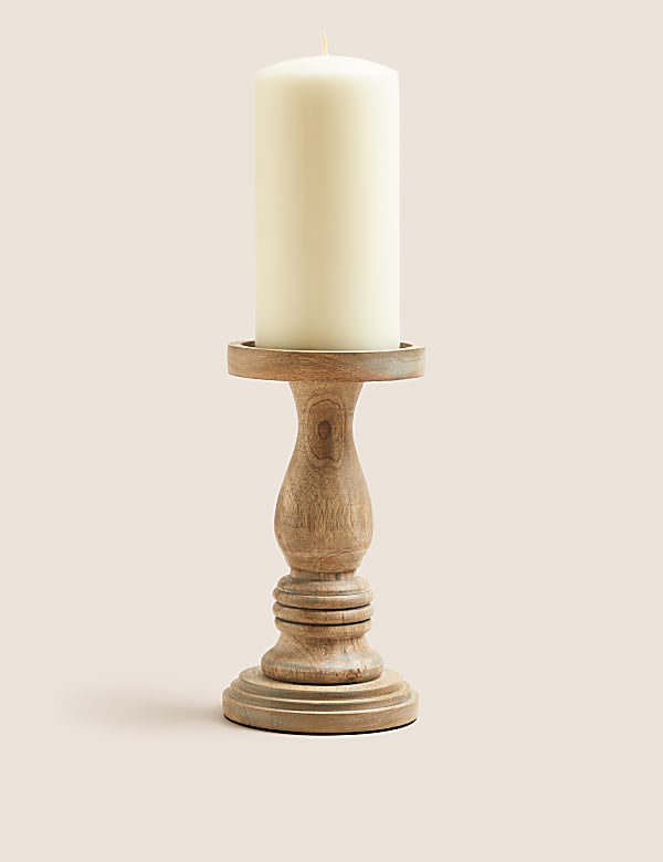Wooden Large Candle Holder - GR