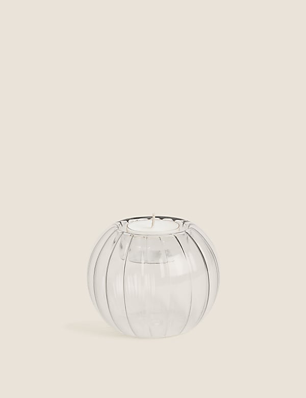 Ridged Glass Tealight Holder - MY