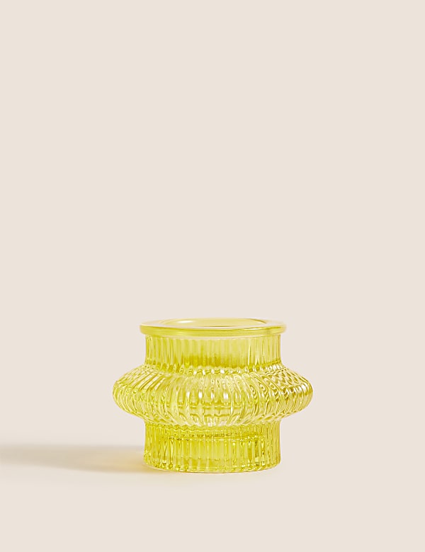 Ridged Glass Tealight Holder