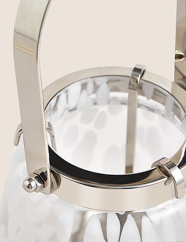 Lanterne en verre à motif confettis - LU