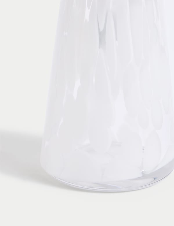 Glass Confetti Pillar Candle Holder - DK