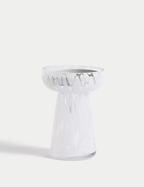 Glass Confetti Pillar Candle Holder - DK