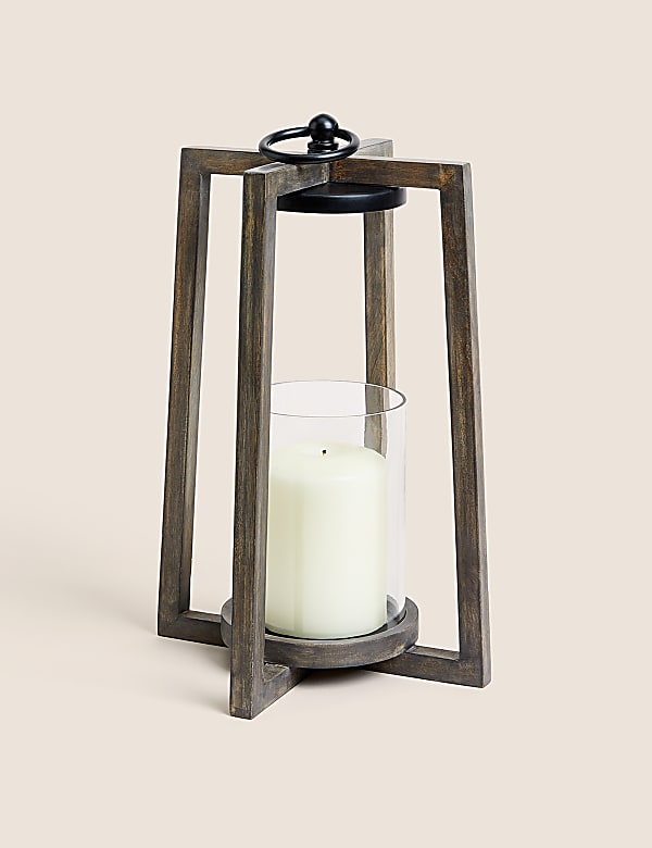 Wooden Frame Lantern - KG