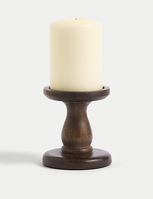 Wooden Pillar Candle Holder - CY
