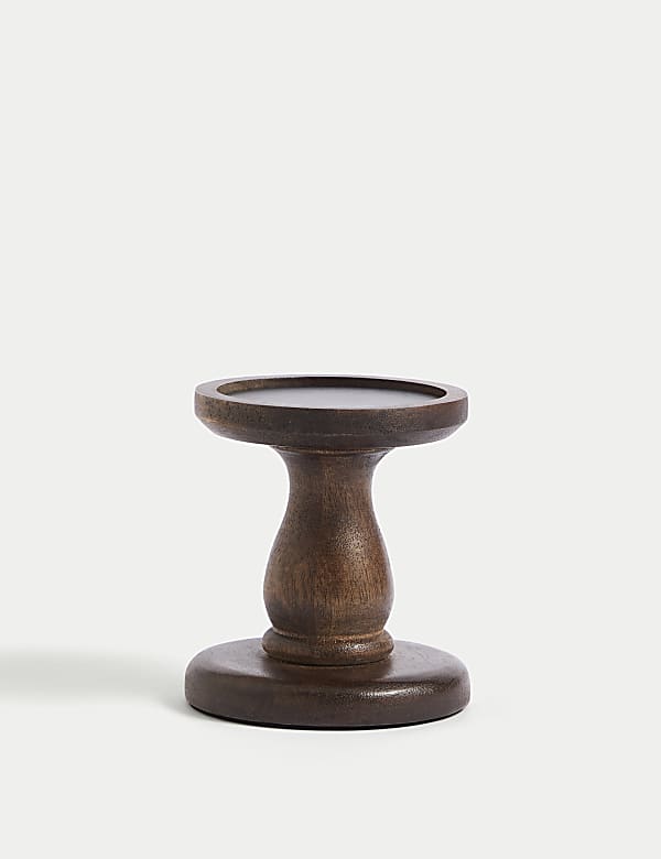Wooden Pillar Candle Holder - ES