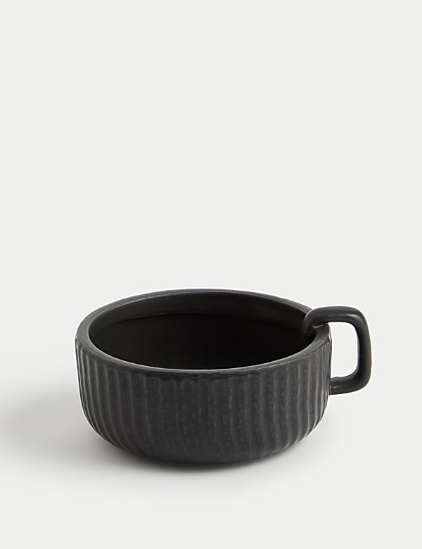 Ridged Ceramic Pillar Candle Holder - EE