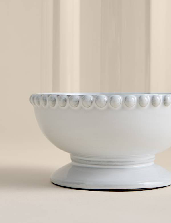 Bead Ceramic Hurricane Candle Holder - RO