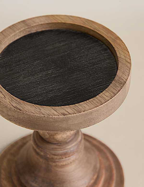 Porte-bougie pilier en bois - LU