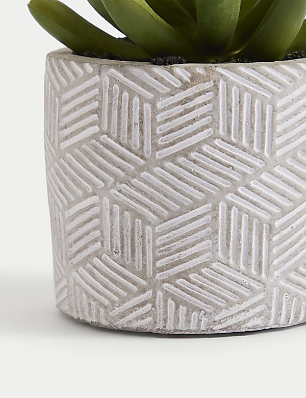 Artificial Mini Succulent in Concrete Pot