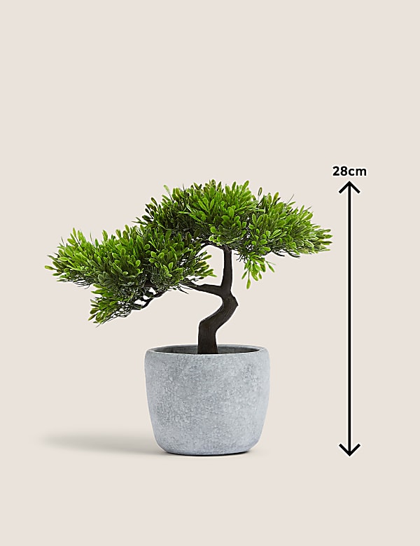 Artificial Bonsai Tree in Concrete Pot
