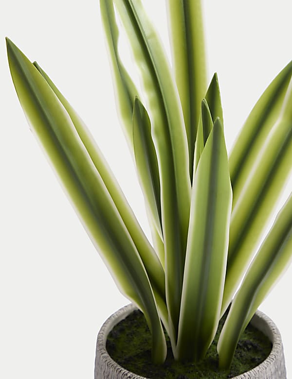 Artificial Natural Lily in Textured Pot