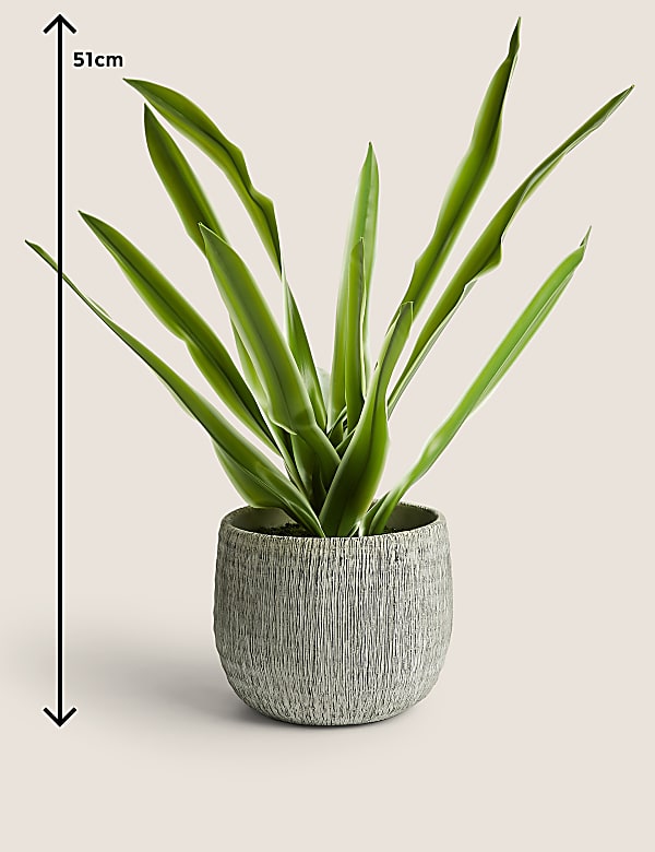 Artificial Natural Lily in Textured Pot