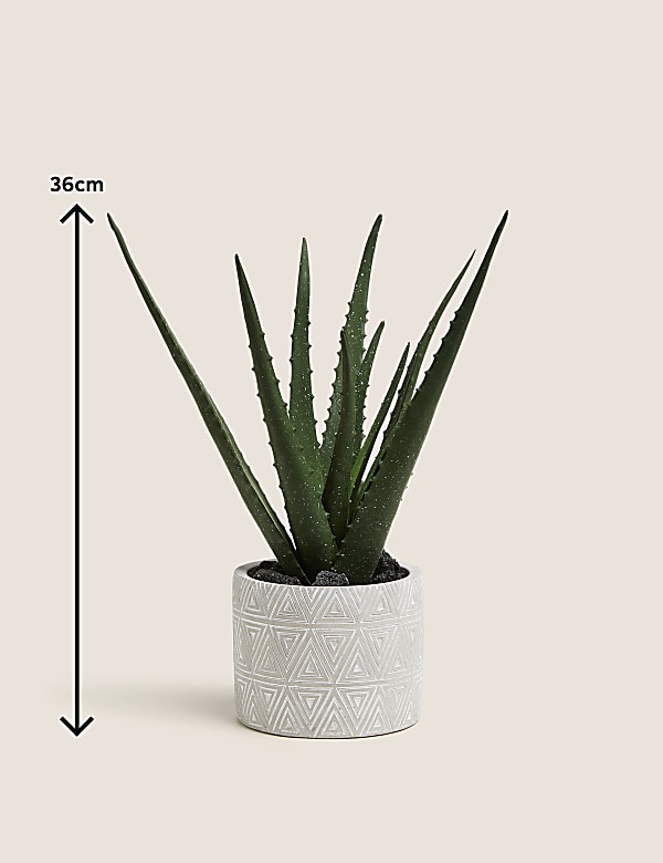 Artificial Aloe Plant in Pot