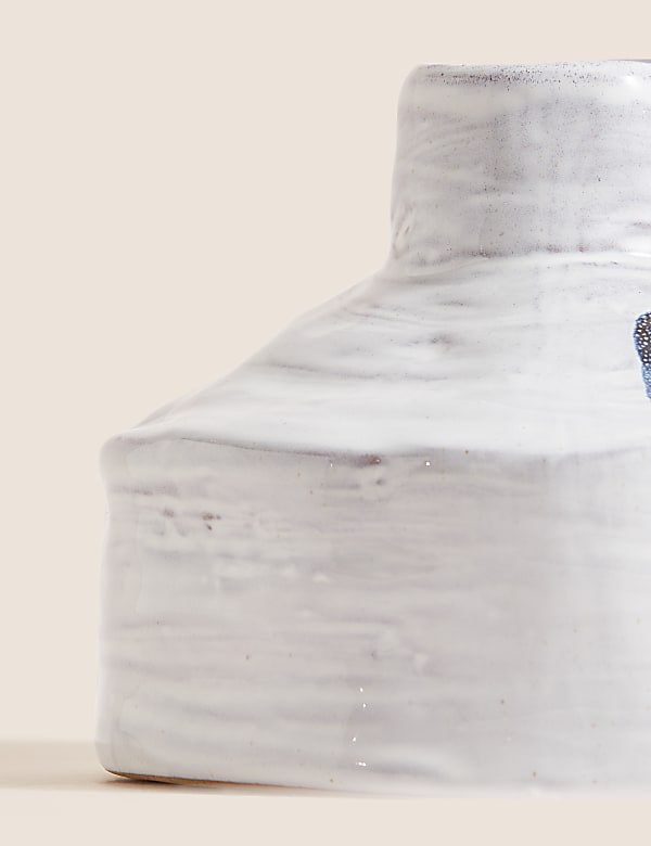 Painted Glaze Ceramic Bud Vase - GR