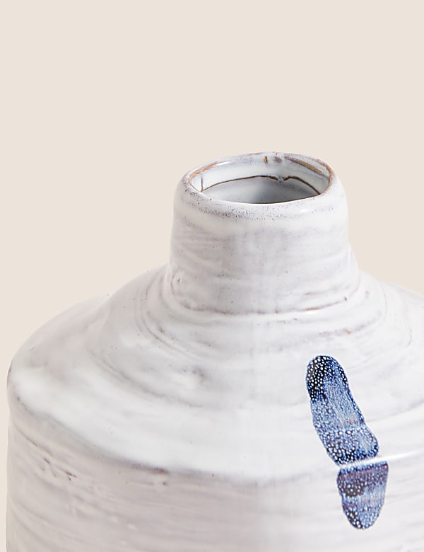 Painted Glaze Ceramic Bud Vase - GR