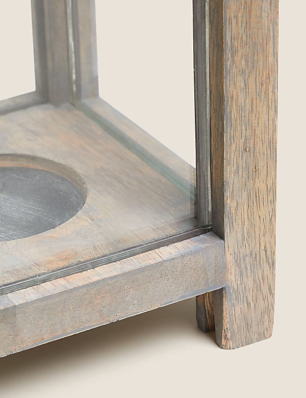 Wooden Small Hurricane Lantern