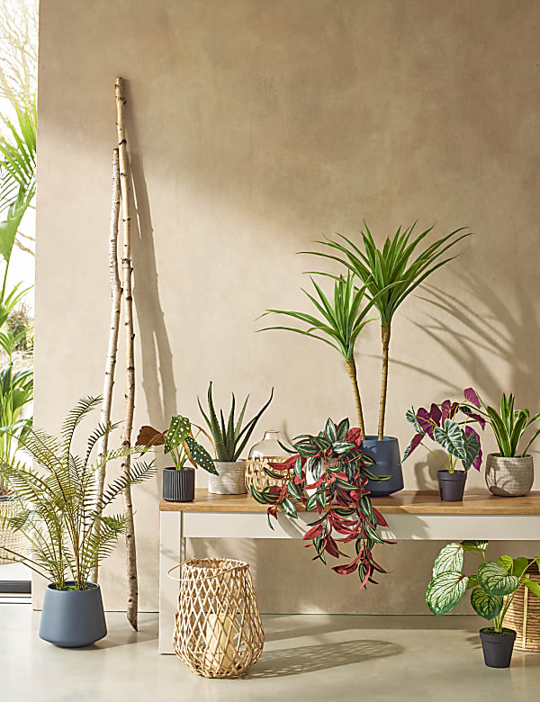 Artificial Red Ivy in Pot